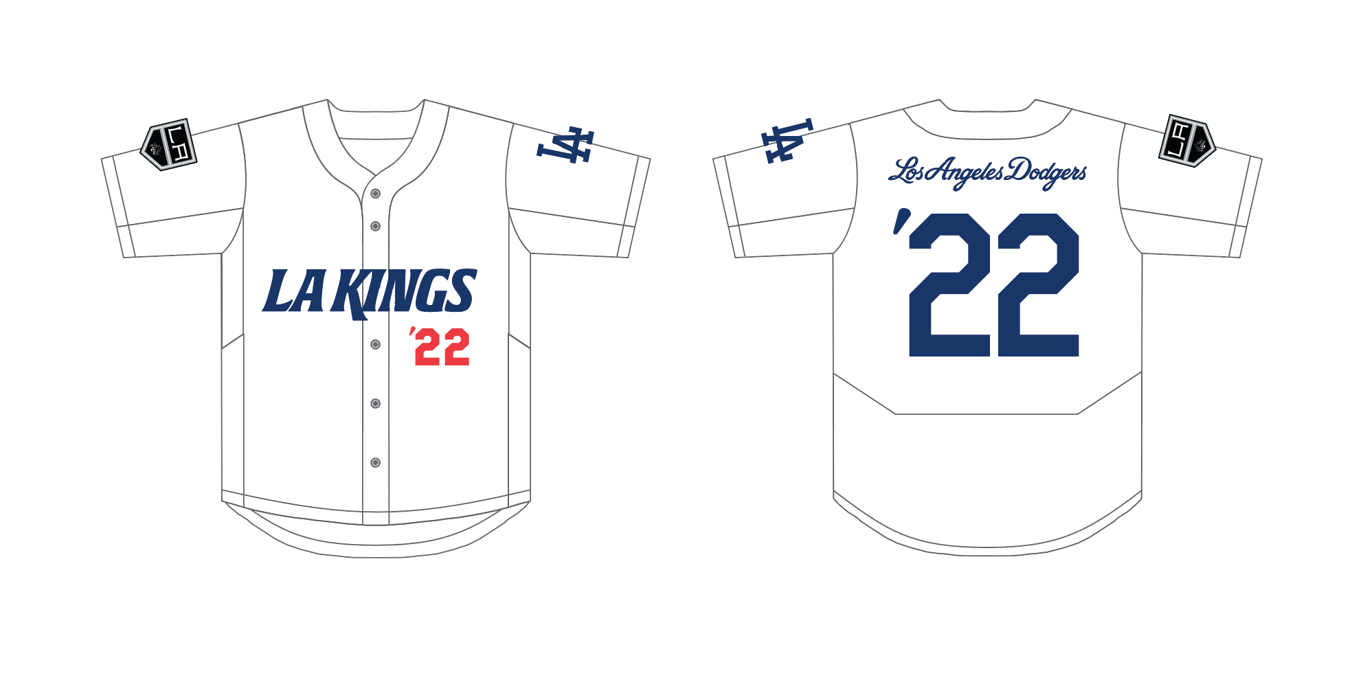 LA Kings x Dodgers Jersey Shirt Kings Care Foundation